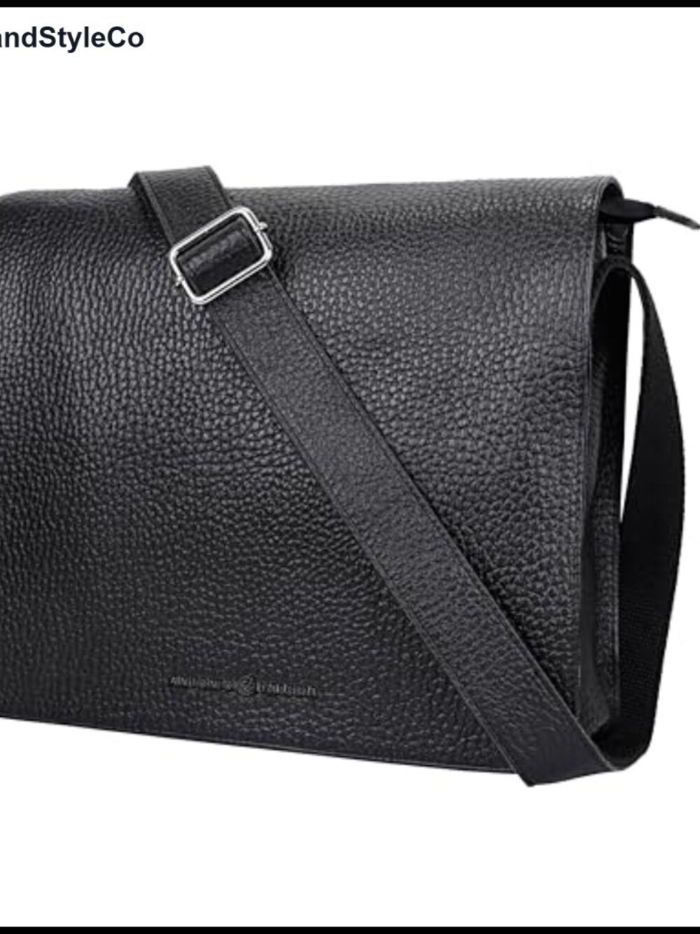 Nappa Leather Messenger Bag for Men Crossbody Shoulder Work Travel Bag